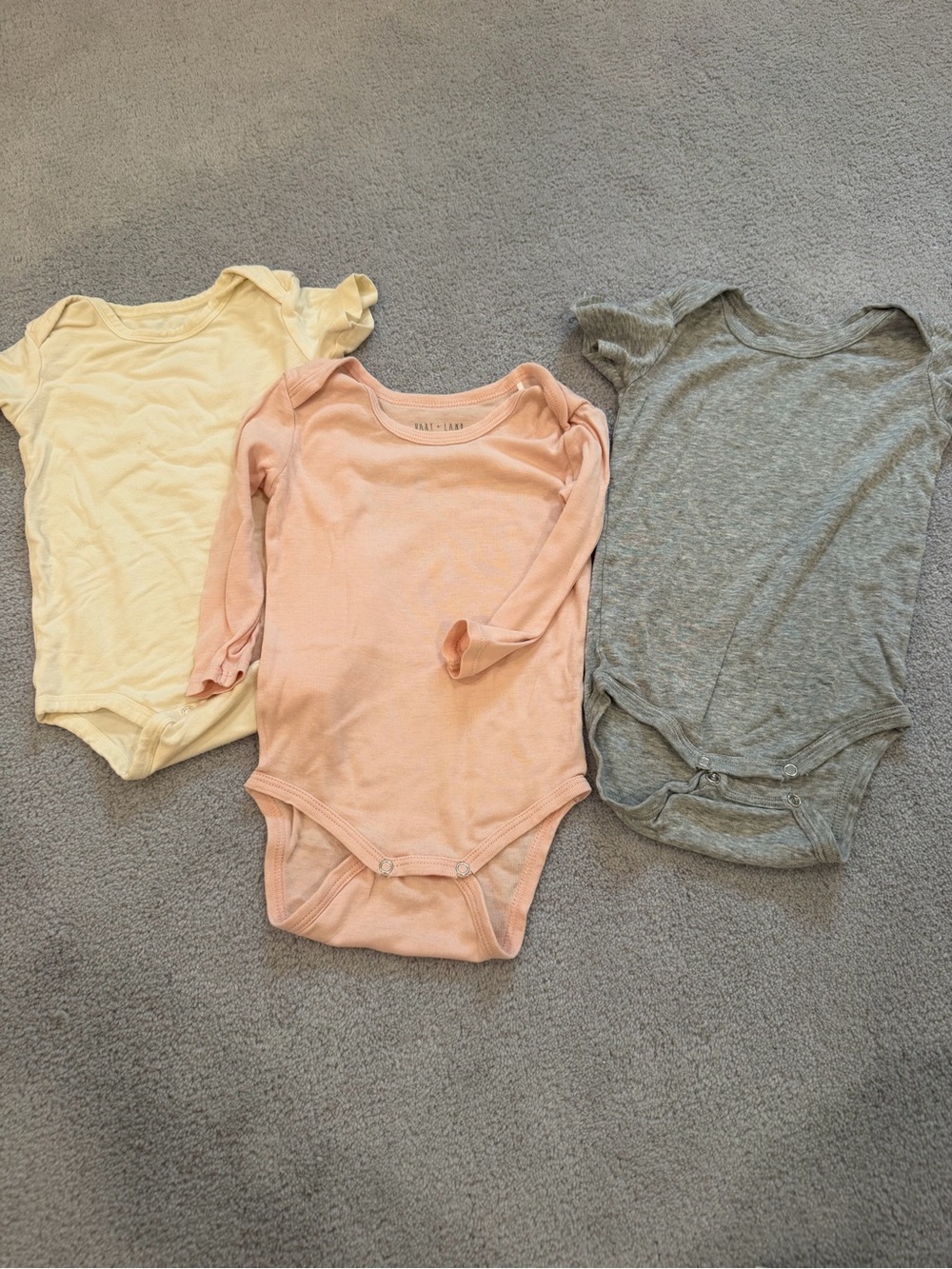 Baby Long Sleeve One-Piece Bodysuits (3)
